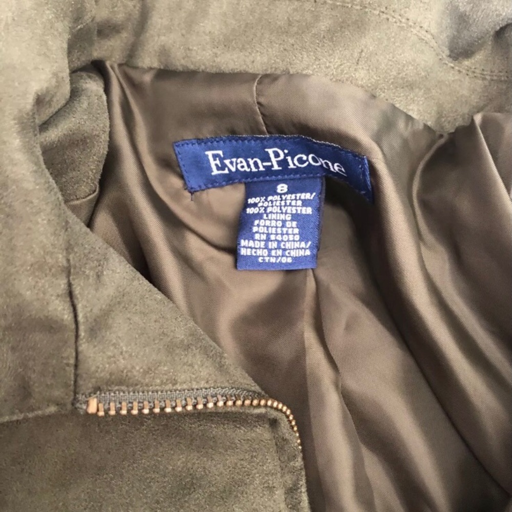 Evan Picone Army Green Jacket | Full Zip | 8 - Picture 2 of 4